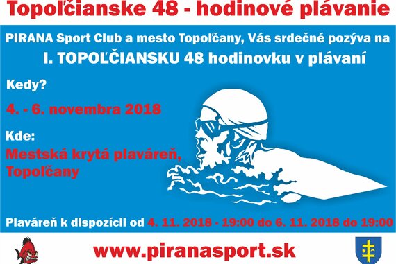 Topoľčianska 48 – hodinovka v plávaní